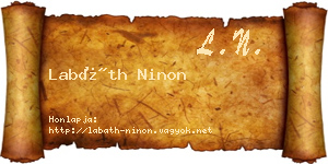 Labáth Ninon névjegykártya